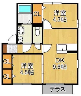 ウィル光国【1階】の間取り