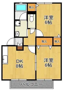 ファミール葛原Ⅰ【2階】の間取り