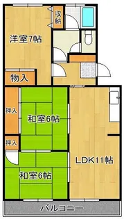 ハイツ山鋒【2階】の間取り