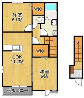 サングローヴ A【2階】の間取り