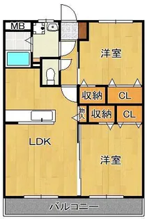 ユーミーユーフォリア中曽根【1階】の間取り