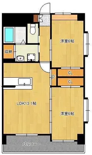 ピースグレース【6階】の間取り