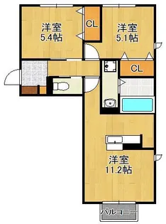 ルピナ尾倉【1階】の間取り
