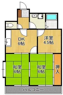 リバーアベニュー行橋【2階】の間取り