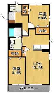 エスポワール行橋【2階】の間取り