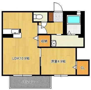 ヴィラソレーユ【2階】の間取り