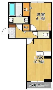 D-roomグランヴィア行事【2階】の間取り