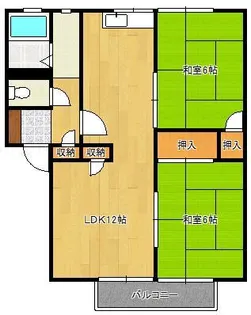 フレグランス葛原【1階】の間取り