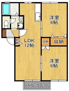 エスポワール中津熊【2階】の間取り