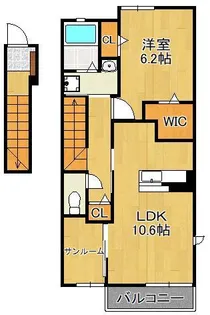 アーバンコート 南行橋 A【2階】の間取り