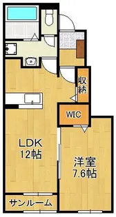 プルメリア Ⅱ【1階】の間取り