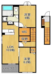 レジデンス プリュⅨ【2階】の間取り