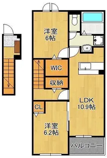 レジデンス プリュⅨ【2階】の間取り