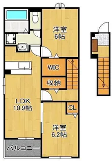 グランドエスポワール行橋 Ⅰ【2階】の間取り