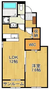 ヒカルサ行橋 Ⅱ【1階】の間取り