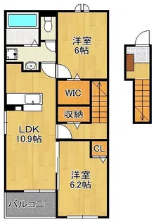 ヒカルサ行橋 Ⅱ【2階】の間取り
