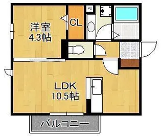 Excellent街角伍番館【2階】の間取り