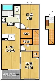 ヒカルサ行橋 Ⅰ【2階】の間取り
