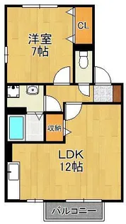 ティアモ中央【2階】の間取り