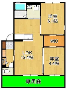 グリーンタウンD【1階】の間取り