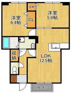 ヴィラ・サンライズ A【1階】の間取り
