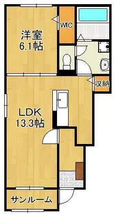 ロータス北泉3【1階】の間取り