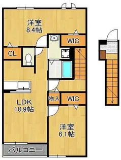 フィデール行橋B【2階】の間取り