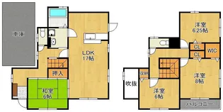 福岡県北九州市小倉南区貫弥生が丘2丁目【一戸建】の間取り