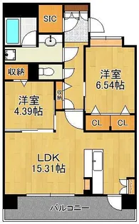 グランドキャッスル葛原グランツ 1202号室【12階】の間取り
