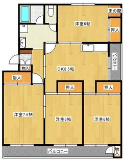 ヴィラナリー小倉南【1階】の間取り