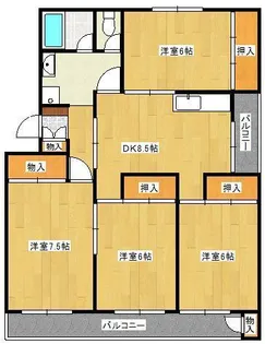 ヴィラナリー小倉南【2階】の間取り