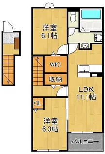 メゾン ド ジュネス Ⅰ【2階】の間取り