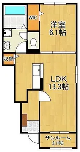 メゾン ド ジュネス Ⅱ【1階】の間取り