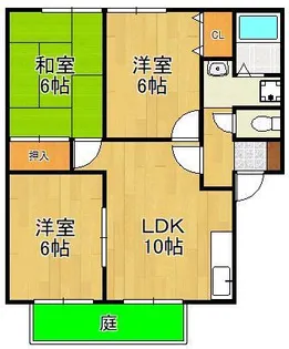 チェリーハイツA棟【1階】の間取り
