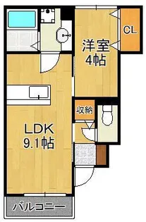 ラヴィベール【1階】の間取り