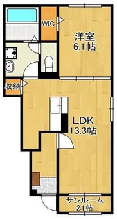 パークサイド小倉東Ⅱ【1階】の間取り