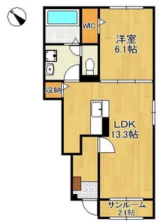 ニューライズ苅田 Ⅱ【1階】の間取り