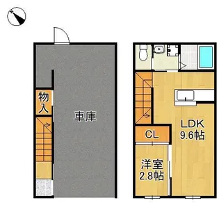 Excel Garage 小倉南A棟【1階】の間取り