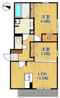 MITE行事 B棟【1階】の間取り