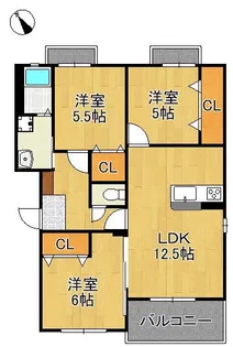 Muu.朽網駅北【2階】の間取り
