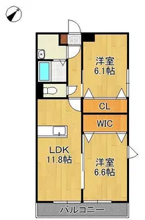 MDIプラデラフィーネ行橋駅【3階】の間取り