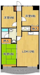 ジョイフル桧垣【8階】の間取り