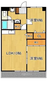 2LDKの間取り画像