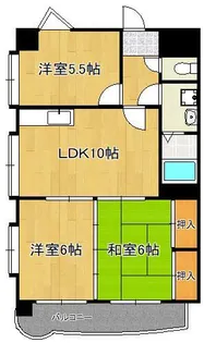 ニューエバーグリーン小倉【5階】の間取り