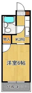 平和ハイツ【3階】の間取り