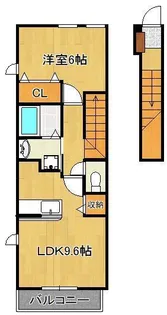 グリンデルハイム若園C棟【2階】の間取り