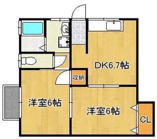 YSコーポ【2階】の間取り