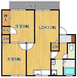 ベルメゾン瓜生Ⅰ【2階】の間取り