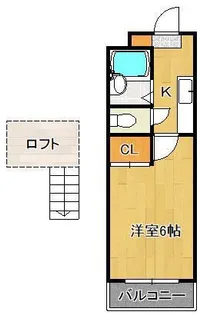 ヤンググレイス若園【2階】の間取り