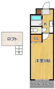 ヤンググレイス若園【4階】の間取り